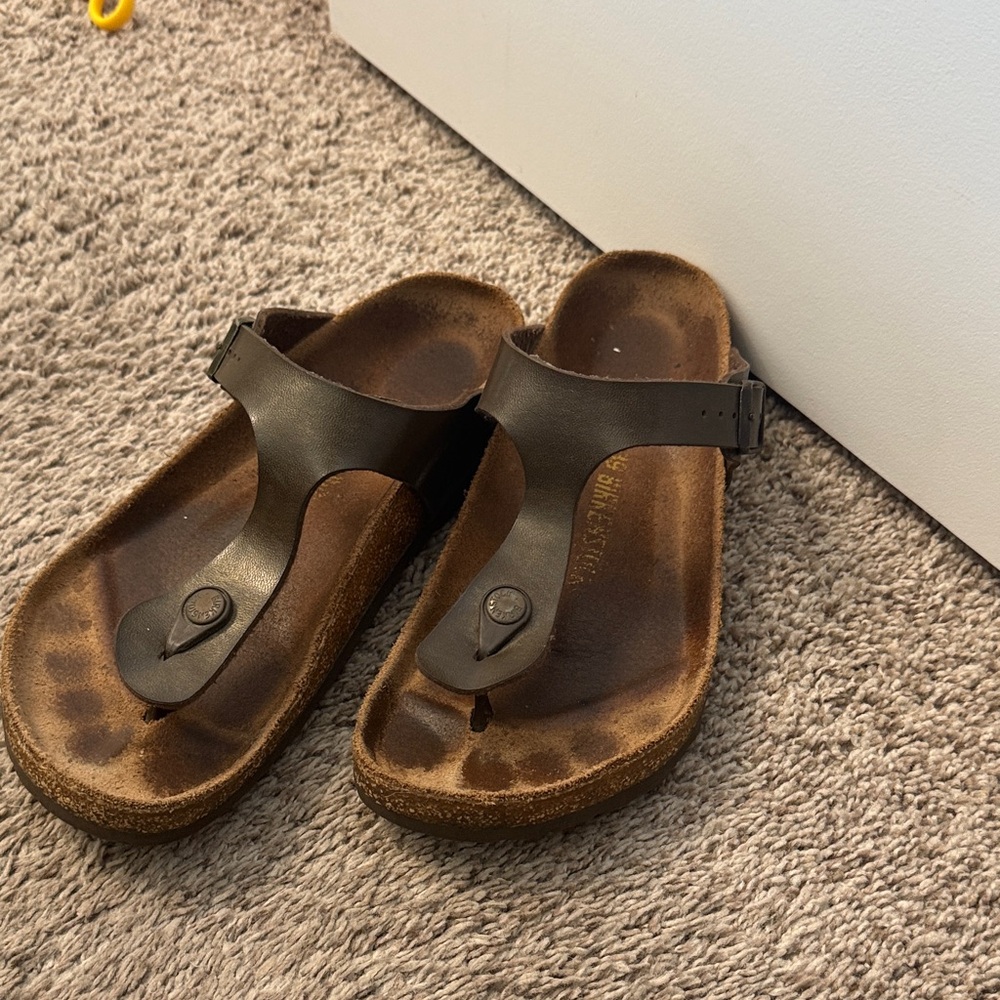 Birkenstock Dark Brown Leather Sandals